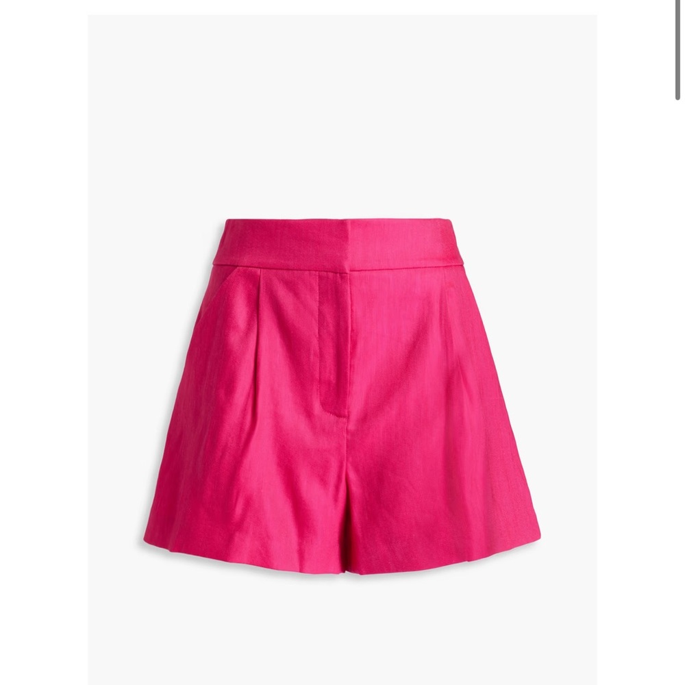 VERONICA BEARD Velia pleated cotton-blend shorts size 0